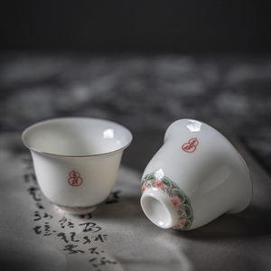 故宫风描金吉祥品茗杯